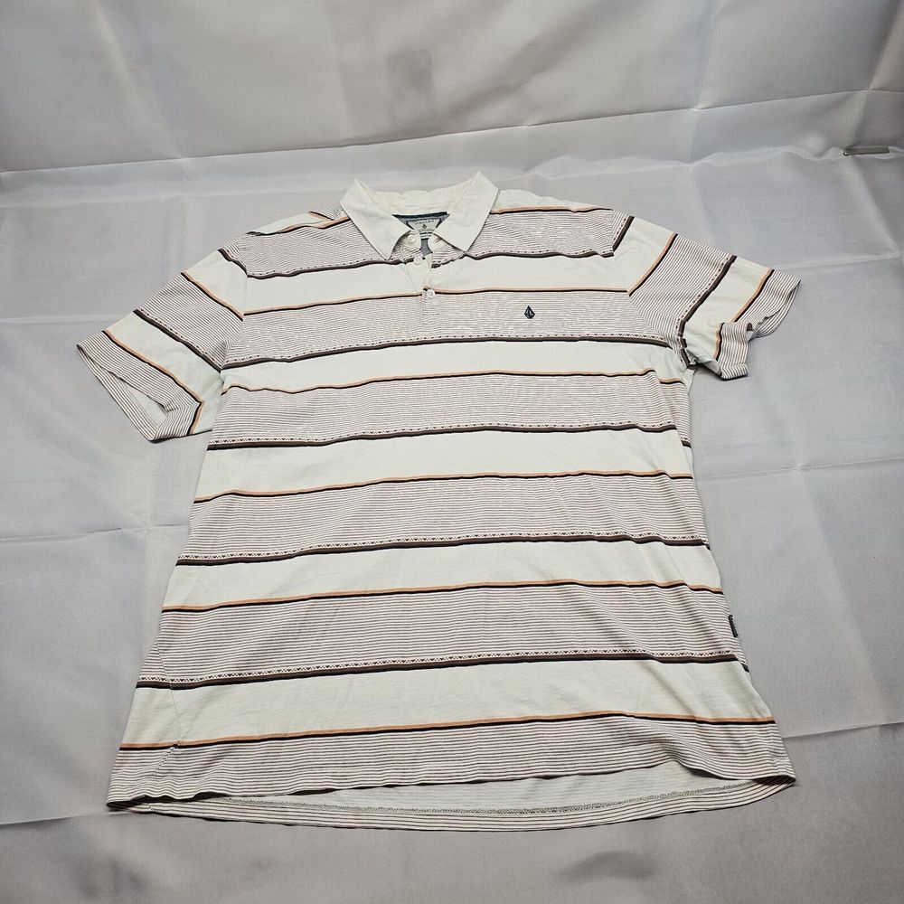 Volcom Mens Striped Polo‎ XL